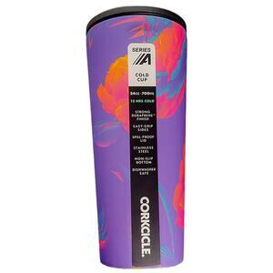 Corkcicle 24 oz Cold Cup Insulated Stainless Steel Tumbler Super Bloom New NWOT